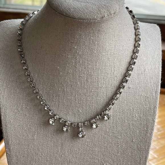 Vintage rhinestone choker necklace - Picture 5 of 5